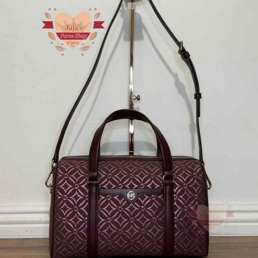 💟Michael Kors Signature Canvas-Leather Satchel & Crossbody Purse💟